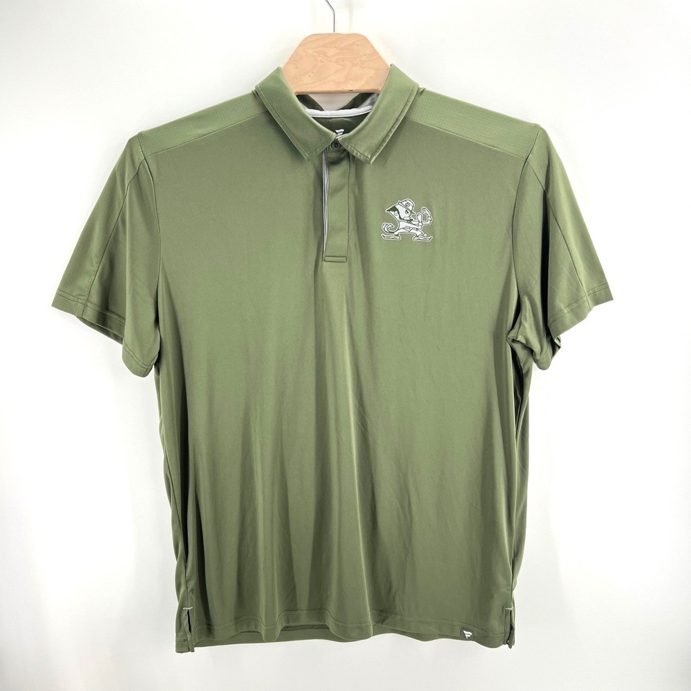 Fanatics Notre Dame OHT Polo 2XL Olive Green Performance Military Style Shirt